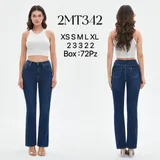 Jeans Bootcut Donna Quattro stagioni Made in Cina Quotidiano Colore Unico Standard — foto 1