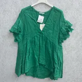 T-Shirt & Top(D) Genere T-Shirt Donna Estate Made in Italia Tempo libero Colore Unico Curvy(taglie forti) — foto 9