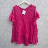 T-Shirt & Top(D) Genere T-Shirt Donna Estate Made in Italia Tempo libero Colore Unico Curvy(taglie forti) — foto 5