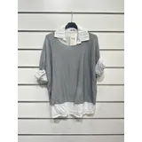 Camicie(D) Genere Camicetta Camicia Casual Donna Primavera/Estate Made in Italia Quotidiano Colore Unico Curvy(taglie forti) — foto 4