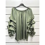 Camicie(D) Genere Camicetta Camicia Casual Donna Primavera/Estate Made in Italia Quotidiano Colore Unico Curvy(taglie forti) — foto 5