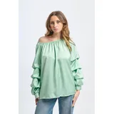 Camicie(D) Genere Camicetta Camicia Casual Donna Primavera/Estate Made in Italia Quotidiano Colore Unico Curvy(taglie forti) — foto 1