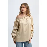 Camicie(D) Genere Camicetta Camicia Casual Donna Primavera/Estate Made in Italia Quotidiano Colore Unico Curvy(taglie forti) — foto 4