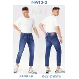Jeans Slim Fit Uomo Quattro stagioni Made in Cina Quotidiano Colori Casuale Standard — foto 1