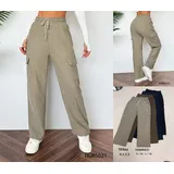 Pantaloni Donna Quattro stagioni Made in Cina Quotidiano Vari Colori Standard Lacci — foto 1