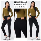 Jeans(D) Genere Jeans Slim Fit Donna Quattro stagioni Made in Cina Quotidiano Colore Unico Curvy(taglie forti) — foto 1