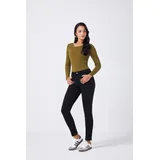 Jeans(D) Genere Jeans Slim Fit Donna Quattro stagioni Made in Cina Quotidiano Colore Unico Curvy(taglie forti) — foto 3