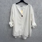 T-Shirt & Top(D) Genere Camicia caftani Donna Autunno/Inverno Made in Italia Quotidiano Colore Unico Curvy(taglie forti) — foto 5