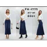 Gonna lunga Donna Quattro stagioni Made in Cina Quotidiano Colore Unico Standard Monocromo Jeans — foto 1