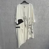 Vestiti Genere Vestiti Donna Autunno/Inverno Made in Italia Quotidiano Colore Unico Curvy(taglie forti) Cotone — foto 1