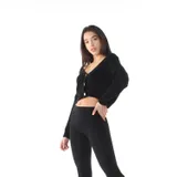Cardigan Donna Autunno/Inverno Made in Italia Tempo libero Colore Unico Oversize Bottoni,Gancio — foto 3
