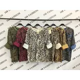 T-Shirt Maglie Donna Autunno Made in Italia Quotidiano Vari Colori Standard — foto 3