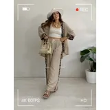 Completo Felpa Giacca Blazer Giacca Donna Autunno Made in Italia Quotidiano Vari Colori Standard — foto 5