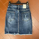 Gonne Genere Gonna  Donna Autunno/Inverno Made in Cina Quotidiano Colore Unico Standard Monocromo Jeans — foto 5
