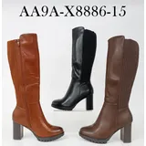 Stivali Tacchi Donna Autunno/Inverno Made in Cina Tempo libero Tacco Largo Tonda — foto 5