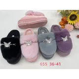 Ciabatte Donna Autunno/Inverno Made in Cina Quotidiano Plateau Anteriore Tonda — foto 1