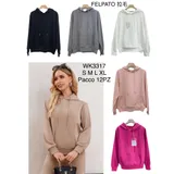 Con il Capello Felpa Donna Autunno/Inverno Made in Cina Quotidiano Vari Colori Standard Monocromo — foto 1
