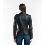 Giacca di Pelle Giacca Donna Quattro stagioni Made in Italia Quotidiano Colore Unico Standard — foto 4
