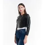 Giacca di Pelle Giacca Donna Quattro stagioni Made in Italia Quotidiano Colore Unico Standard — foto 3