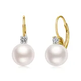 Orecchini A Monachella Con Strass e Perla 12MM — foto 3