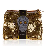 rigenerante Natale  Set regalo SKULL CHIC, contenente 60 ml di crema per mani e  unghie, 6 g di polvere per il corpo in una bottiglia di vetro con atomizzatore, profumo: muschio bianco. — foto 1