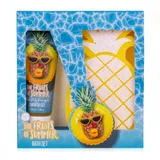 rigenerante Set da bagno THE FRUITS OF SUMMER in confezione regalo,  incluso gel doccia 100 ml, spugna da bagno all'ananas, profumo: ananas. — foto 1