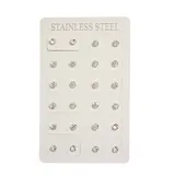 Set di 24 Orecchini a Lobo con Strass 5mm — foto 3