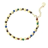 Bracciali Con Pepite e Perline in pietra Autunno/Inverno Quotidiano Vari Colori Natale — foto 1