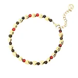 Bracciali Con Pepite e Perline in pietra Autunno/Inverno Quotidiano Vari Colori Natale — foto 5