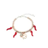 Bracciali Portafortuna Pepite Con Charms Cornetto, Quattro stagioni Quotidiano — foto 1