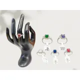 Anelli Vari Colori REGOLABILE BASE ARGENTO — foto 1