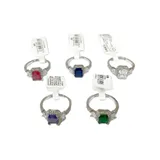 Anelli Vari Colori REGOLABILE BASE ARGENTO — foto 3