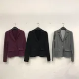 Giacca Blazer Giacca Donna Autunno Made in Italia Quotidiano Colore Unico Standard — foto 1