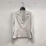 Giacca Blazer Giacca Donna Primavera Made in Italia Quotidiano Colore Unico Standard — foto 5
