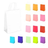 10pz Buste regalo di Carta con Manici Standard 22x27x11cm Vari Colori — foto 1