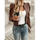 Giacca di Pelle Giacca Donna Quattro stagioni Made in Italia Tempo libero Vari Colori Standard — foto 7