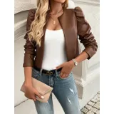 Giacca di Pelle Giacca Donna Quattro stagioni Made in Italia Tempo libero Vari Colori Standard — foto 8