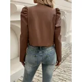 Giacca di Pelle Giacca Donna Quattro stagioni Made in Italia Tempo libero Vari Colori Standard — foto 4