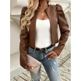 Giacca di Pelle Giacca Donna Quattro stagioni Made in Italia Tempo libero Vari Colori Standard — foto 9