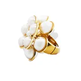 Anelli Elastici Fiore di Perle a Doppio Strato 4.2x4.2cm, Quattro stagioni Quotidiano Tempo Libero Vari Colori — foto 3