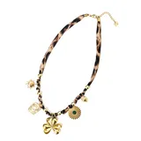 Collana Tessuto Maculato con Charms Trifoglio 42+5cm Quattro stagioni Quotidiano Tempo libero Da festa Colore Unico — foto 3