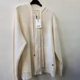 Felpa zip di maglia con cappuccio — foto 3