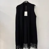 Cardigan smanicate aperta con frange — foto 4