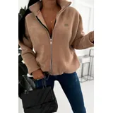 Giacca di Pile Giacche Invernale Donna Inverno Made in Italia Quotidiano Vari Colori Standard Monocromo — foto 3