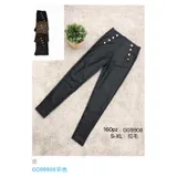 Pantaloni Donna Quattro stagioni Made in Cina Quotidiano Colore Unico Standard Felpato Senza Chiusura — foto 3