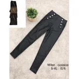 Pantaloni Donna Quattro stagioni Made in Cina Quotidiano Colore Unico Standard Felpato Senza Chiusura — foto 1