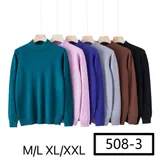 Curvy nome Genere Maglie Donna Inverno Made in Cina Quotidiano Vari Colori Oversize Monocromo — foto 1