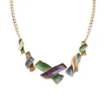 Collana Geometrica Smaltata a Forma X 42+6cm,  Quattro stagioni Autunno-Inverno Quotidiano Tempo libero Da festa Vari Colori — foto 4