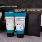 idrante Natale Set da bagno GENTLEMEN'S GROOMING, incluso detergente per capelli e corpo da 60 ml, balsamo dopobarba da 60 ml, portafoglio (materiale: similpelle), profumo: Cool Mint & Lime — foto 3