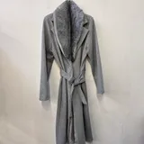 pelliccia lunga con tasche e cintura — foto 4